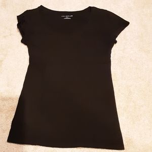 NWOT Black Ann Taylor V-neck Shirt XS